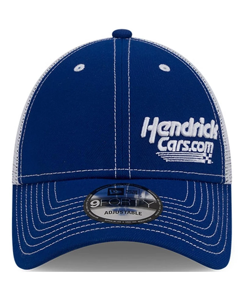 New Era Men's Royal/White Kyle Larson Hendrickcars.com 9FORTY Trucker Adjustable Hat