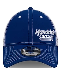 New Era Men's Royal/White Kyle Larson Hendrickcars.com 9FORTY Trucker Adjustable Hat