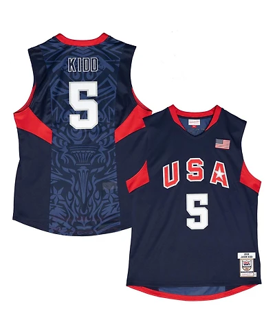 Mitchell & Ness Men's Jason Kidd Navy Usa Basketball 2008 Authentic Player Jersey