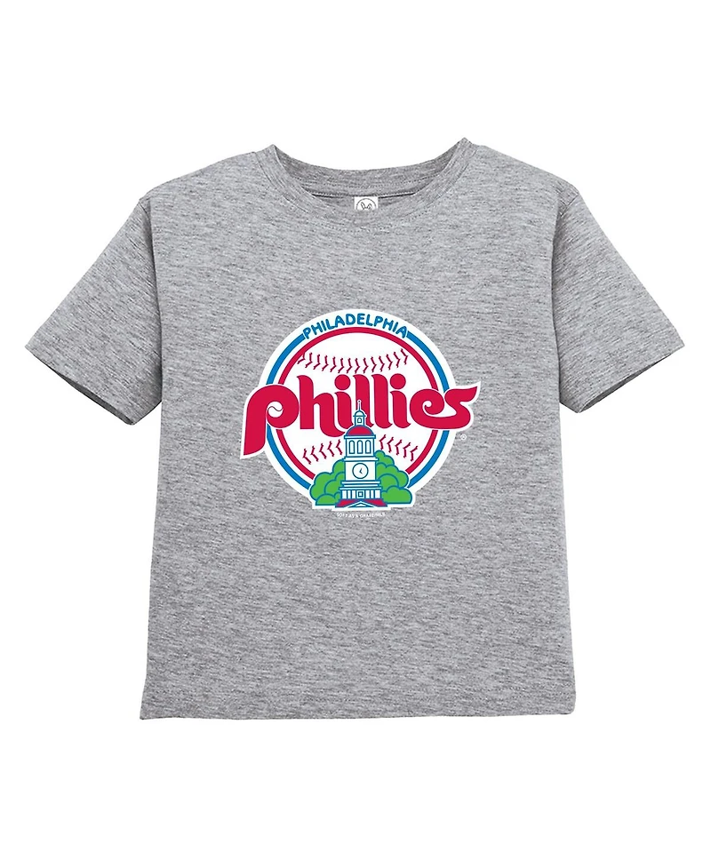 Soft as a Grape Toddler Red/Gray Philadelphia Phillies Cooperstown Collection T-Shirt, Set of 2
