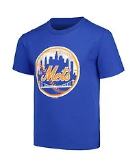 Soft as a Grape Big Boys and Girls Royal New York Mets Cooperstown Collection T-Shirt