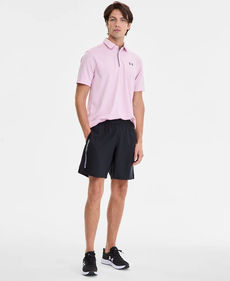 Under Armour Men's Moisture-Wicking Logo-Print 8-1/4" Tech Shorts