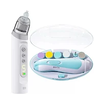 21-in-1 Baby Care Bundle: Rechargeable Nasal Aspirator & Electric Baby Nail Trimmer – Safe, Gentle, and Versatile Baby Grooming Set with Soothi