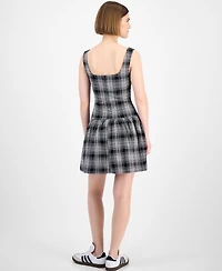 Planet Heart Juniors' Plaid Drop-Waist Mini Dress