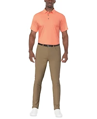 Pga Tour Men's Short Sleeve Micro Geo Print Polo Shirt