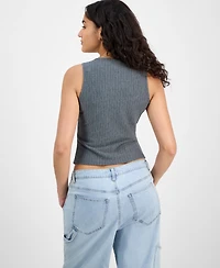 Just Polly Juniors' Menswear Bow-Trim Vest Top