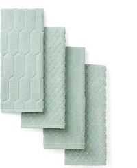 Martha Stewart Honeycomb Chambray Textured Cotton Kitchen Towel Set