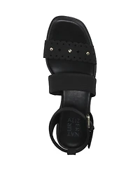 Naturalizer Women's Gana Square Toe Strappy Flat Sandals