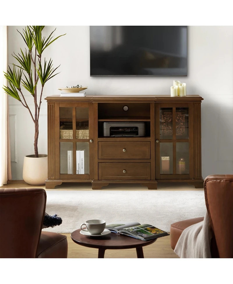 Dietrich 60" Tv Stand with 2 Drawers & Shelf