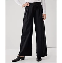Pact Women's Organic Cotton Boulevard Brushed Twill Wide Leg Trouser