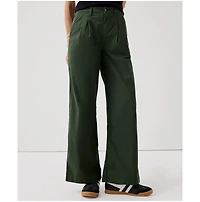Pact Women's Organic Cotton Boulevard Brushed Twill Wide Leg Trouser