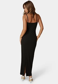 Bebe Women's Diamond Trim Rib Maxi Dress