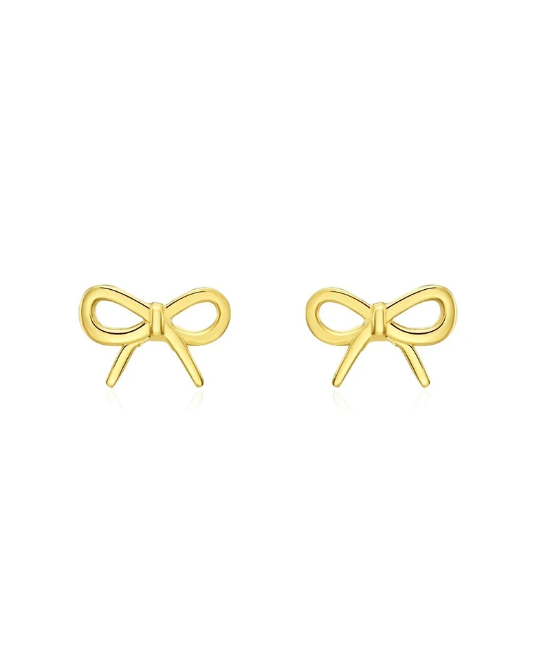 The Lovery Gold Bow Stud Earrings 14K Gold