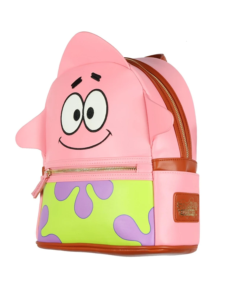 SpongeBob Squarepants Mini Backpack Patrick Embroidered Face Purse Travel Bag