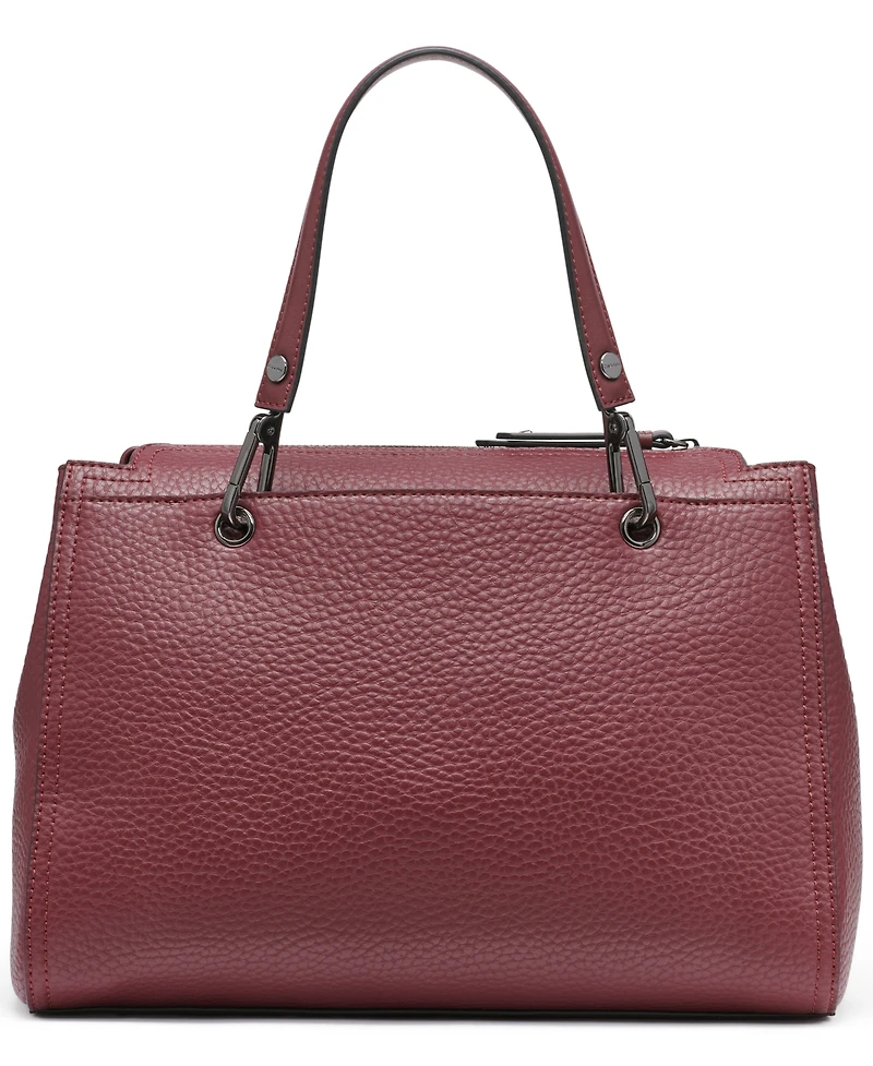 Calvin Klein Garnet Triple Compartment Top Zipper Satchel