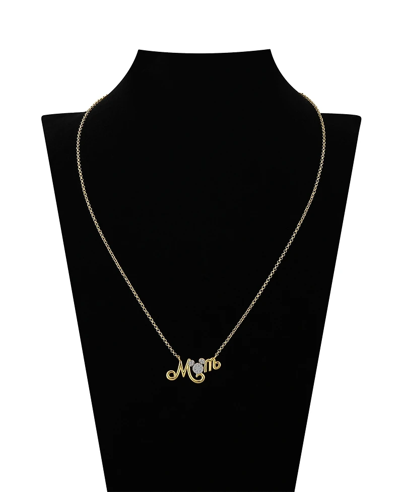 Disney Cubic Zirconia Mickey Mouse Mom Necklace