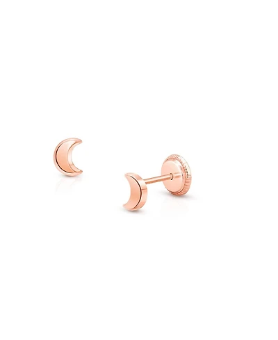Tiny Blessings Children's 14K Gold Moonlight Studs Girls' Screw Back Earrings