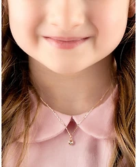 Tiny Blessings Girls Children's 14K Gold Blushing Rose 12-14" Necklace
