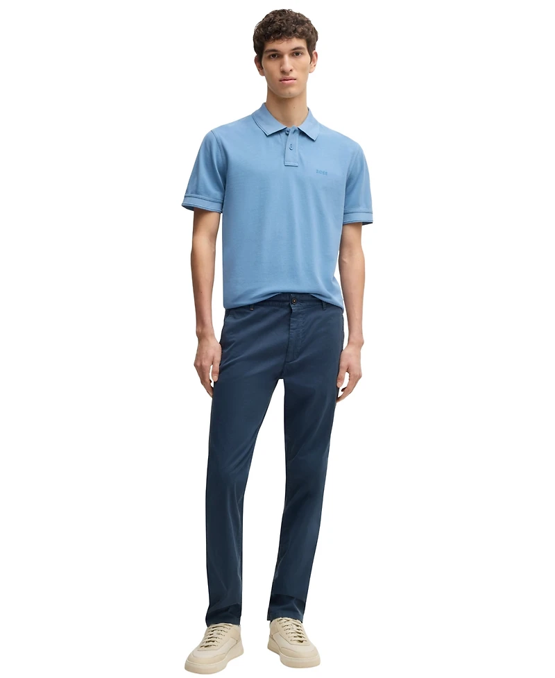 Boss by Hugo Men's Micro-Printed Stretch Cotton Slim-Fit Trouser Pants