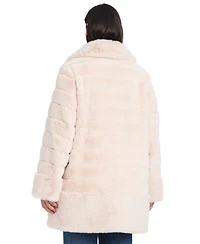 Jones New York Plus Faux-Fur Notched-Collar Coat