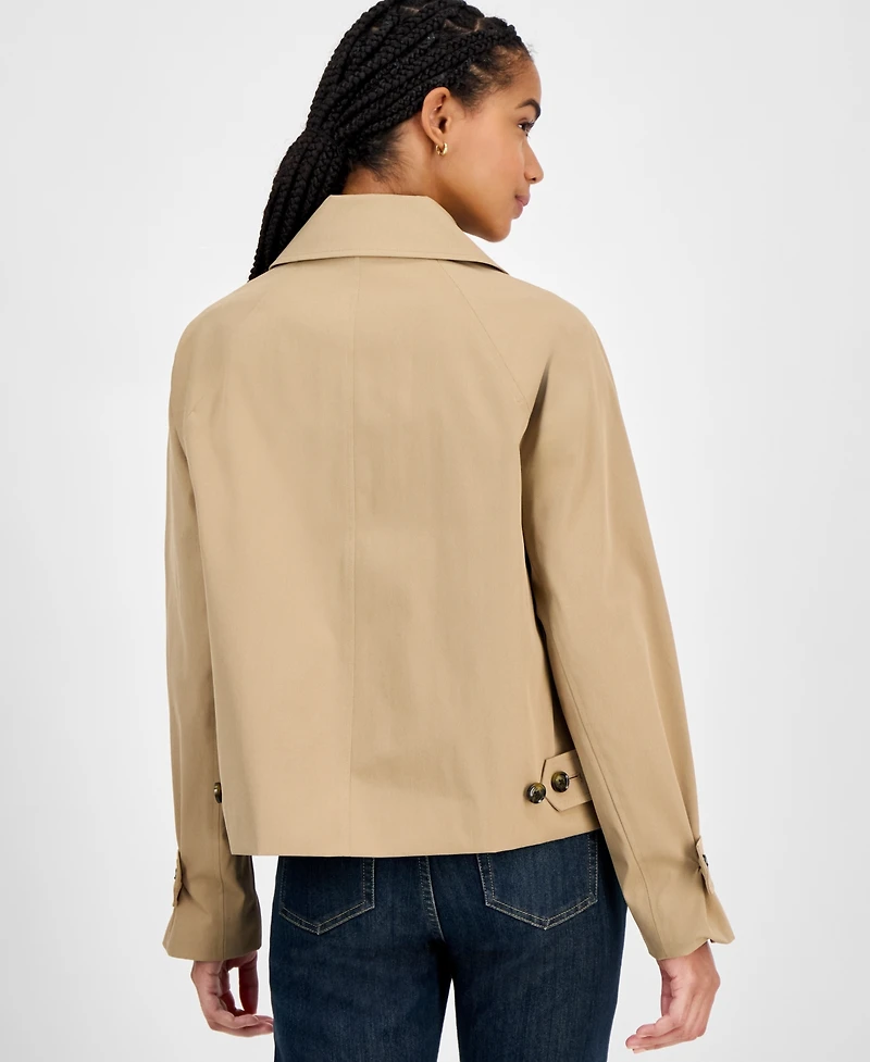 London Fog Women's Short Single-Breasted Trench Coat, Exclusively at Macy's