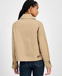 London Fog Women's Short Single-Breasted Trench Coat, Exclusively at Macy's