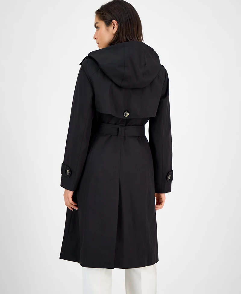 London Fog Women's Double-Breasted Belted Trench Coat