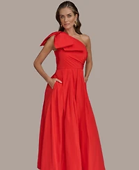 Donna Karan New York Women's Bow-Trim One-Shoulder Ball Gown