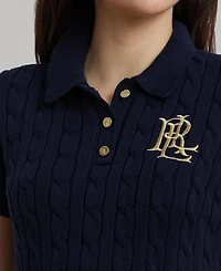 Lauren Ralph Women's Cable-Knit Polo Shirt
