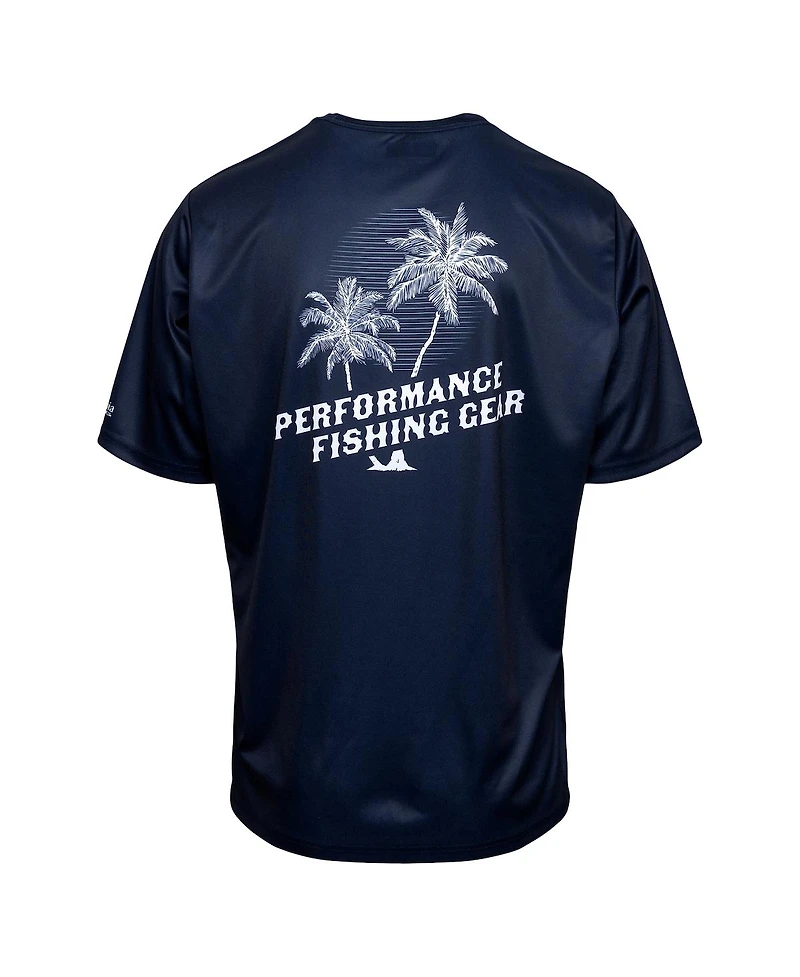 Columbia Men's Navy Dallas Cowboys Terminal Tackle Performance Fishing Omni-Shade T-Shirt