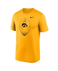 Nike Men's Gold Iowa Hawkeyes Primetime Legend Icon Performance T-Shirt