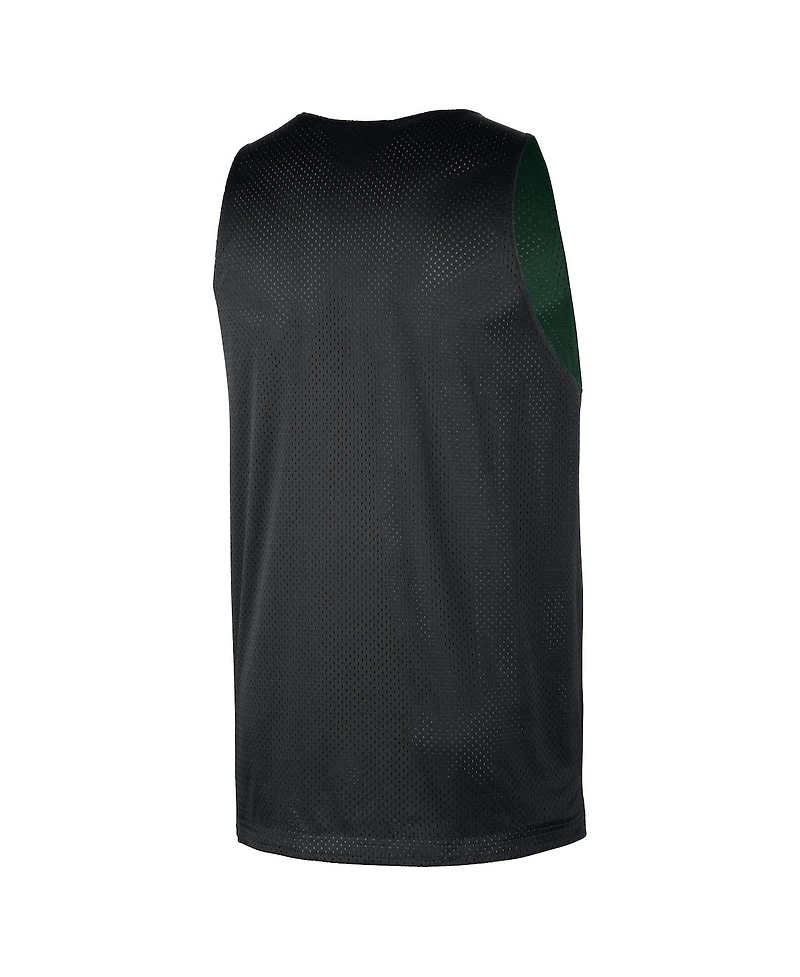 Nike Men's Hunter Green/Black Milwaukee Bucks Courtside Reversible Mesh Practice Jersey