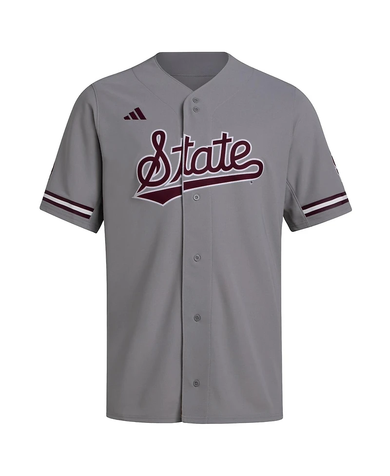 Adidas Men's Gray Mississippi State Bulldogs Replica Baseball Jersey