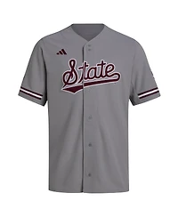 Adidas Men's Gray Mississippi State Bulldogs Replica Baseball Jersey