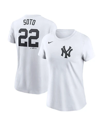 Nike Women's Juan Soto White New York Yankees Fuse Name Number T-Shirt