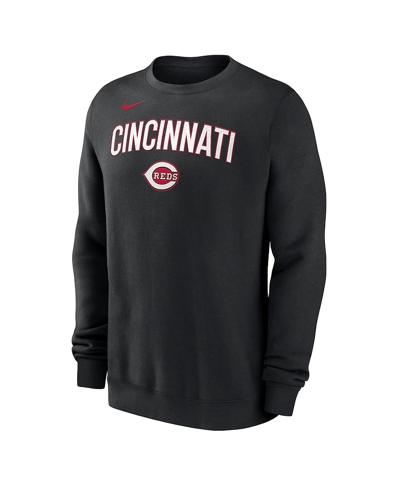 Nike Men's Black Cincinnati Reds Pullover Sweatshirt