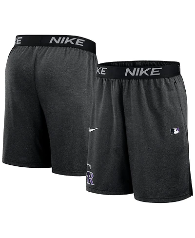 Nike Men's Black Colorado Rockies Authentic Collection Performance Knit Shorts