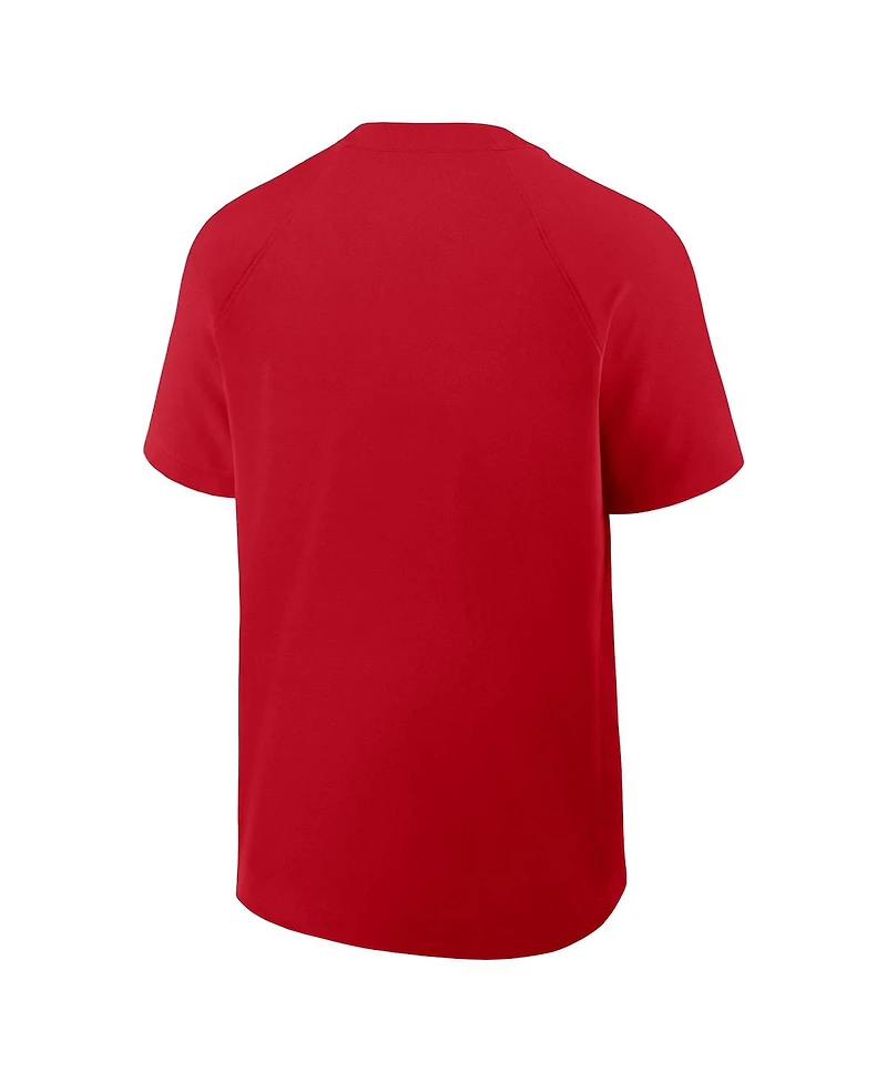 Nike Men's Red St. Louis Cardinals Authentic Collection Raglan Short Sleeve Windshirt
