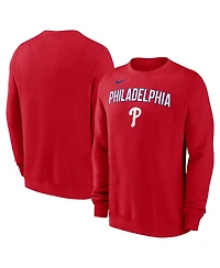 Nike Men's Red Philadelphia Phillies Pullover Sweatshirt