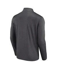 Fanatics Men's Heather Charcoal New Orleans Saints Head-to-Head Quarter-Zip Top