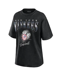 Wear by Erin Andrews Women's Charcoal New York Yankees Boyfriend T-Shirt