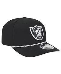 New Era Men's Black Las Vegas Raiders Gameday Multi Rope 9SEVENTY Stretch-Snap Hat