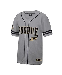 Colosseum Men's Gray Purdue Boilermakers Free Spirited Baseball Jersey