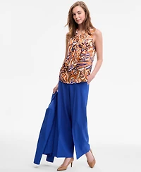 Tahari Asl Women's Sleeveless Tie-Neck Blouse