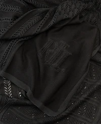 Lauren Ralph Pointelle Patchwork Wrap