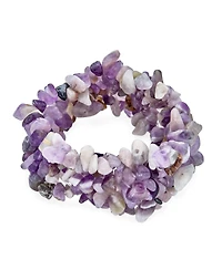 Bling Jewelry Big Chunky Multi Colors Crystal Chips Cluster Statement Wide Bracelet