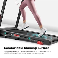 Sunny Health & Fitness Active 300 Smart Manual Incline Treadmill with WiFi & Bluetooth
