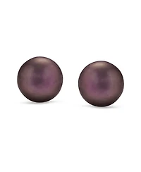 Bling Jewelry Basic Simple Bead Ball Freshwater Cultured Pearl Stud Earrings .925 Sterling Silver 7MM