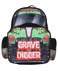 Monster Jam Backpack Grave Digger Truck 3D Character School Book Bag