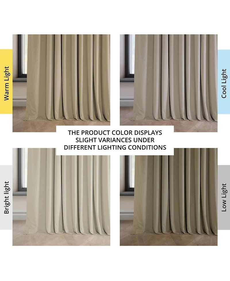 Half Price Drapes Extra Wide Heritage Plush Velvet Room Darkening Curtain